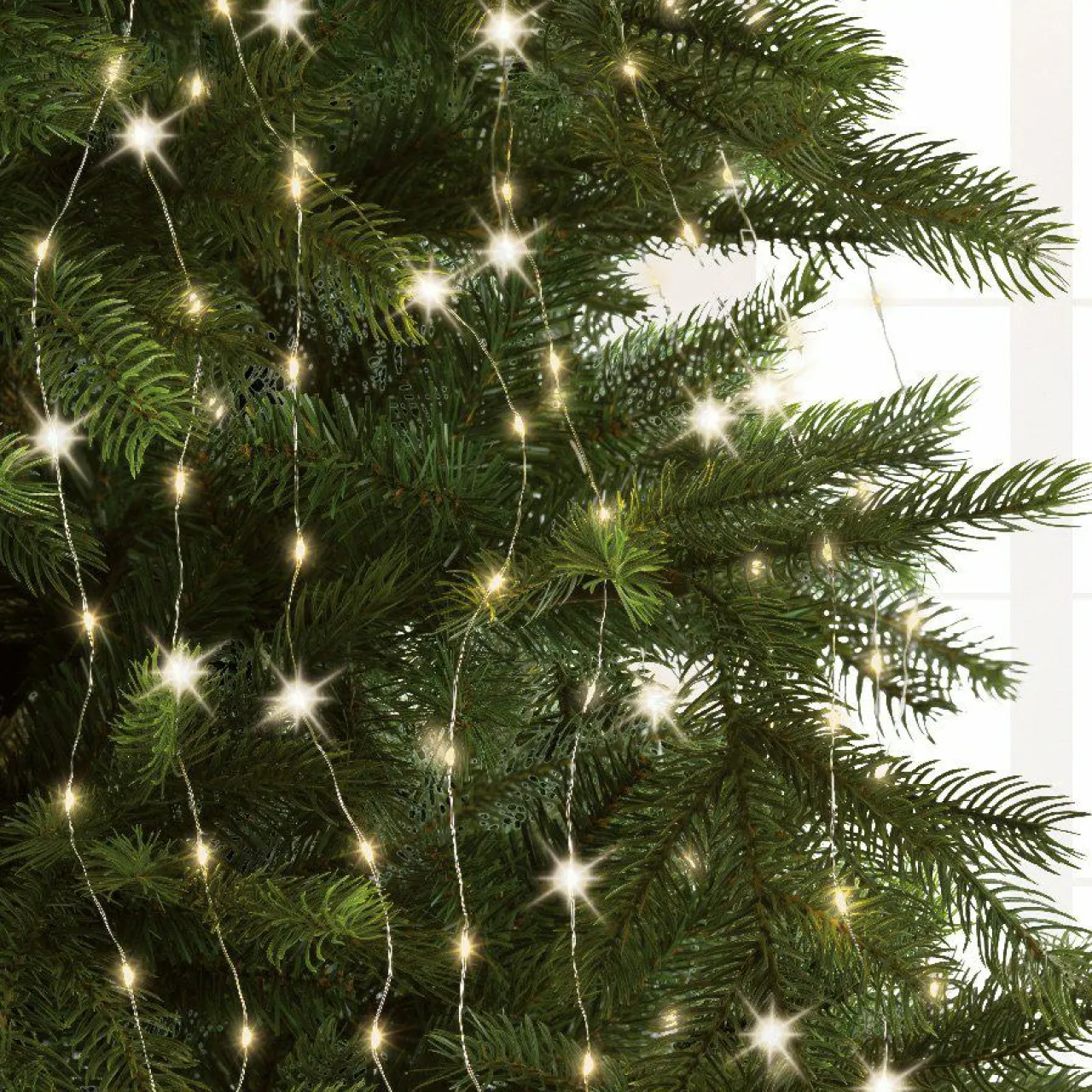 Guirlande Lumineuse|KAEMINGK Rideau pour sapin H2,40 m 832 Micro LED Flashing light Blanc chaud