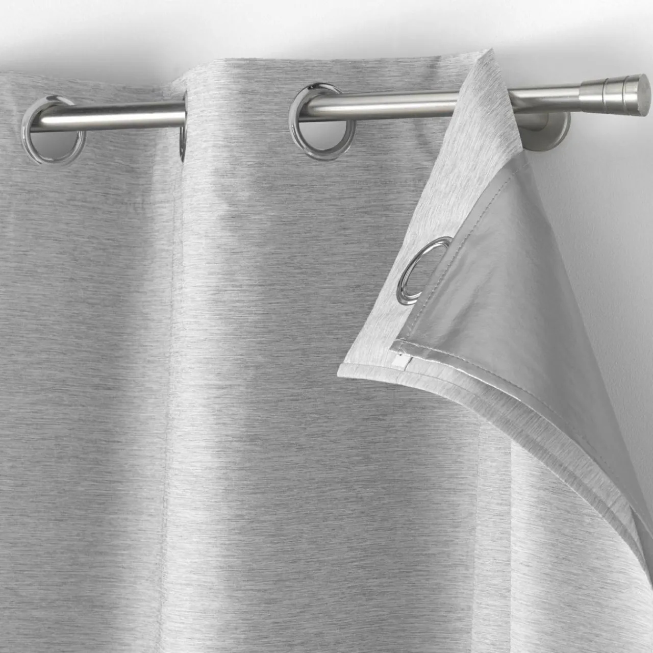 Rideau Thermique|Rideau|DOUCEUR D'INTERIEUR Rideau thermique doublure amovible (140 x 260 cm) Coverline Gris clair