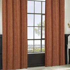 Rideau|Atmosphera, cru017dateur d'intu017drieur Rideau tissé (135 x 260 cm) Willow Terracotta