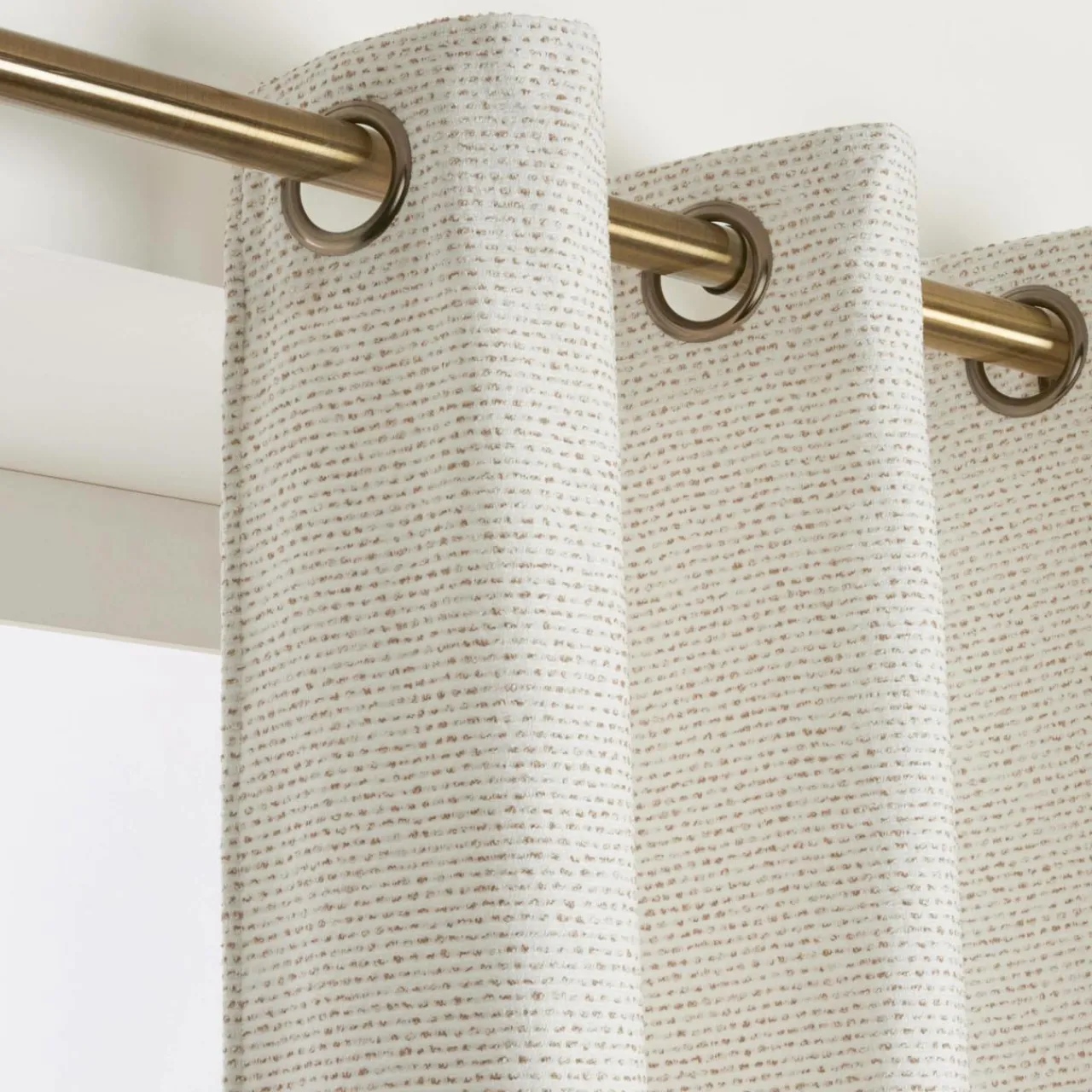 Rideau|EMINZA Rideau tissage jacquard (140 x 240 cm) Oscar Ivoire