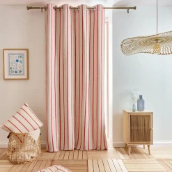 Coussin Déco D'Extérieur|Coussin Déco D'Extérieur|EMINZA Rideau toile de coton (135 x 260 cm) Ocealys Rouge