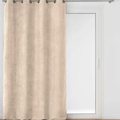 Rideau|douceur d'intu017drieur Rideau velours chenille (140 x 260 cm) Leo Ecru