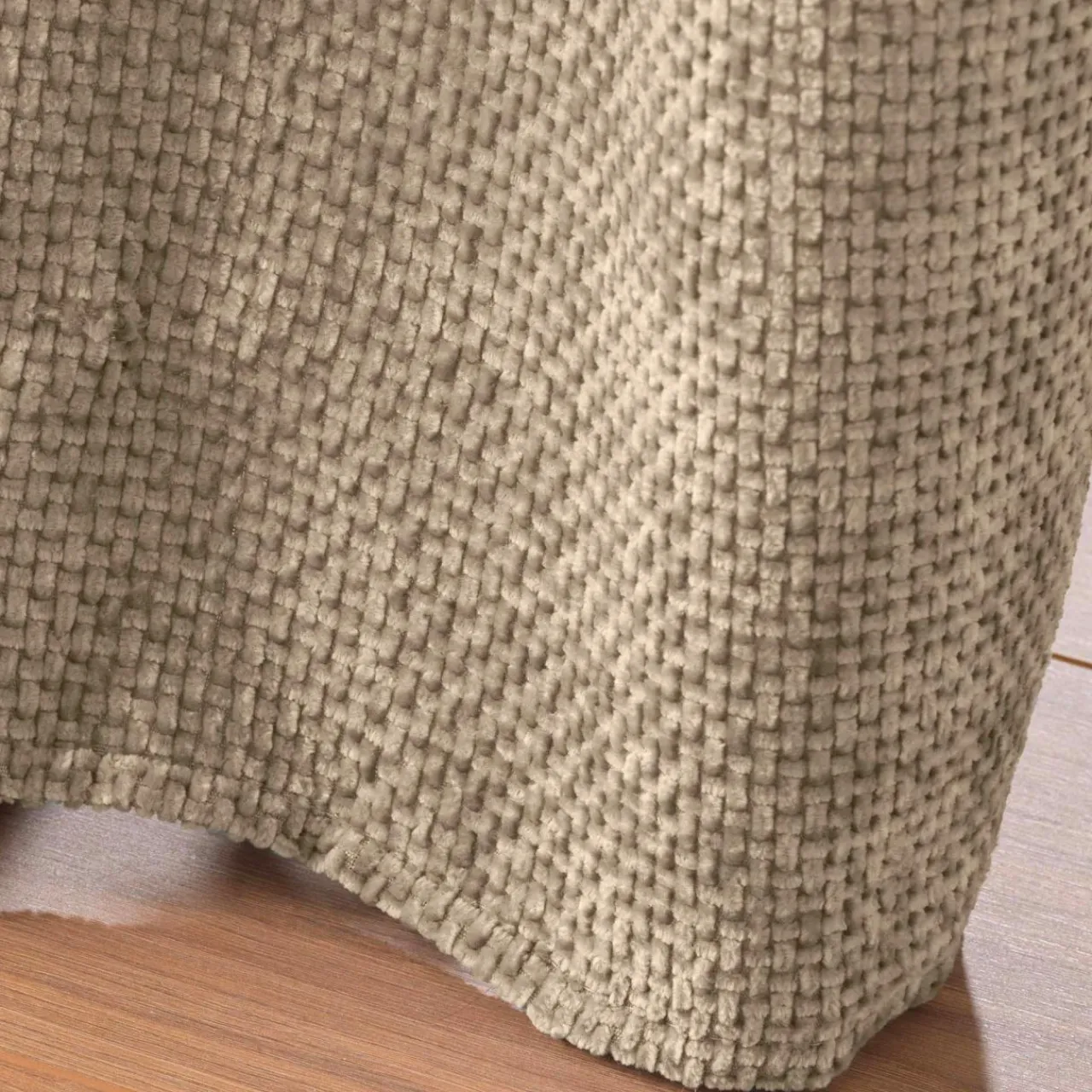 Rideau|douceur d'intu017drieur Rideau velours chenille (140 x 260 cm) Leo Beige