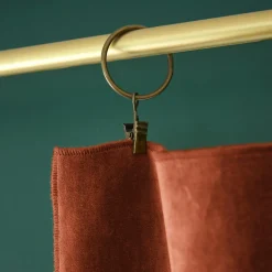 Rideau|EMINZA Rideau velours de coton ajustable (140 x max 270 cm) Victor Terracotta