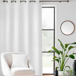 Rideau|douceur d'intu017drieur Rideau velours relief (140 x 260 cm) Nils Blanc