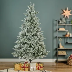 Sapin Grande Taille|Sapin Artificiel De Noël|EMINZA Sapin artificiel de Noël (H300 cm) Allix Vert enneigé Sapin enneigé