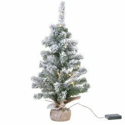 Sapin Artificiel De Noël|KAEMINGK Sapin artificiel de table pré-illuminé (H60 cm) Royal Vert enneigé Sapin enneigé lumineux