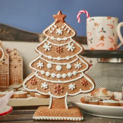Déco De Table|Déco Et Objet De Noël|KAEMINGK Sapin de Noël à poser (H17 cm) Gourmandise sucrée et Blanc Marron