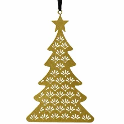 Décoration De Sapin|KAEMINGK Sapin de Noël ajouré (H13 cm) Herbes Or