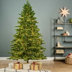 Sapin Grande Taille|Sapin Artificiel De Noël|EMINZA Sapin de Noël artificiel lumineux 4000 LED (H210 cm) Caucasia Nordmann Vert sapin Sapin vert lumineux