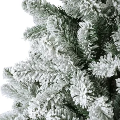 Sapin Grande Taille|Sapin Artificiel De Noël|EMINZA Sapin de Noël artificiel lumineux 400 LED (H240 cm) King Vert enneigé Sapin enneigé lumineux