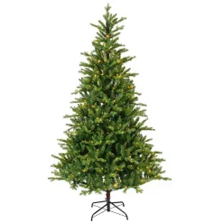 Sapin Grande Taille|Sapin Artificiel De Noël|EMINZA Sapin de Noël artificiel lumineux 5400 LED (H240 cm) Caucasia Nordmann Vert sapin Sapin vert lumineux