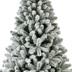 Sapin Artificiel De Noël|EMINZA Sapin de Noël artificiel lumineux 200 LED (H150 cm) King Vert enneigé Sapin enneigé lumineux