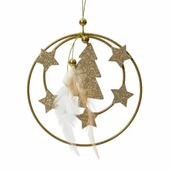 Décoration De Sapin|KAEMINGK Sapin de Noël (H14 cm) Couronne sapin Or