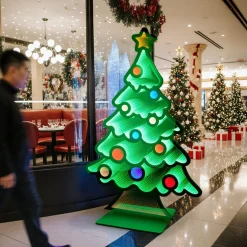 Personnage, Objet Grand Format|Déco Et Objet Lumineux|KOOPMAN Sapin de Noël lumineux Géant 942 LED (H180 cm) Infinity Multicolore