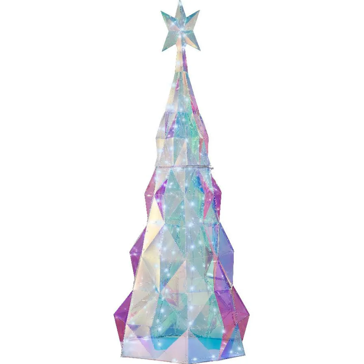 Personnage, Objet Grand Format|Déco Et Objet De Noël|KAEMINGK Sapin lumineux 120 Micro LED (H110 cm) Ice Blanc froid Transparent irisé