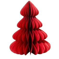 Déco Et Objet De Noël|KAEMINGK Sapin papier à poser (H90 cm) Fermeture Magnétique Rouge