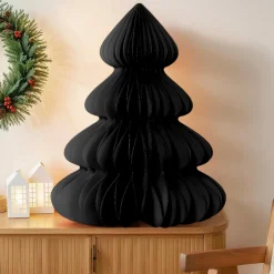 Déco Et Objet De Noël|KAEMINGK Sapin papier à poser (H90 cm) Fermeture Magnétique Noir