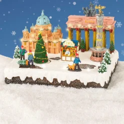 Village De Noël Lumineux|KAEMINGK Scène de vie illuminée et musicale Berlin