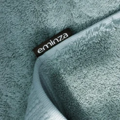 Linge De Bain|Serviette De Bain|EMINZA Serviette de bain coton bio (30 x 50 cm) Méline Bleu glacier