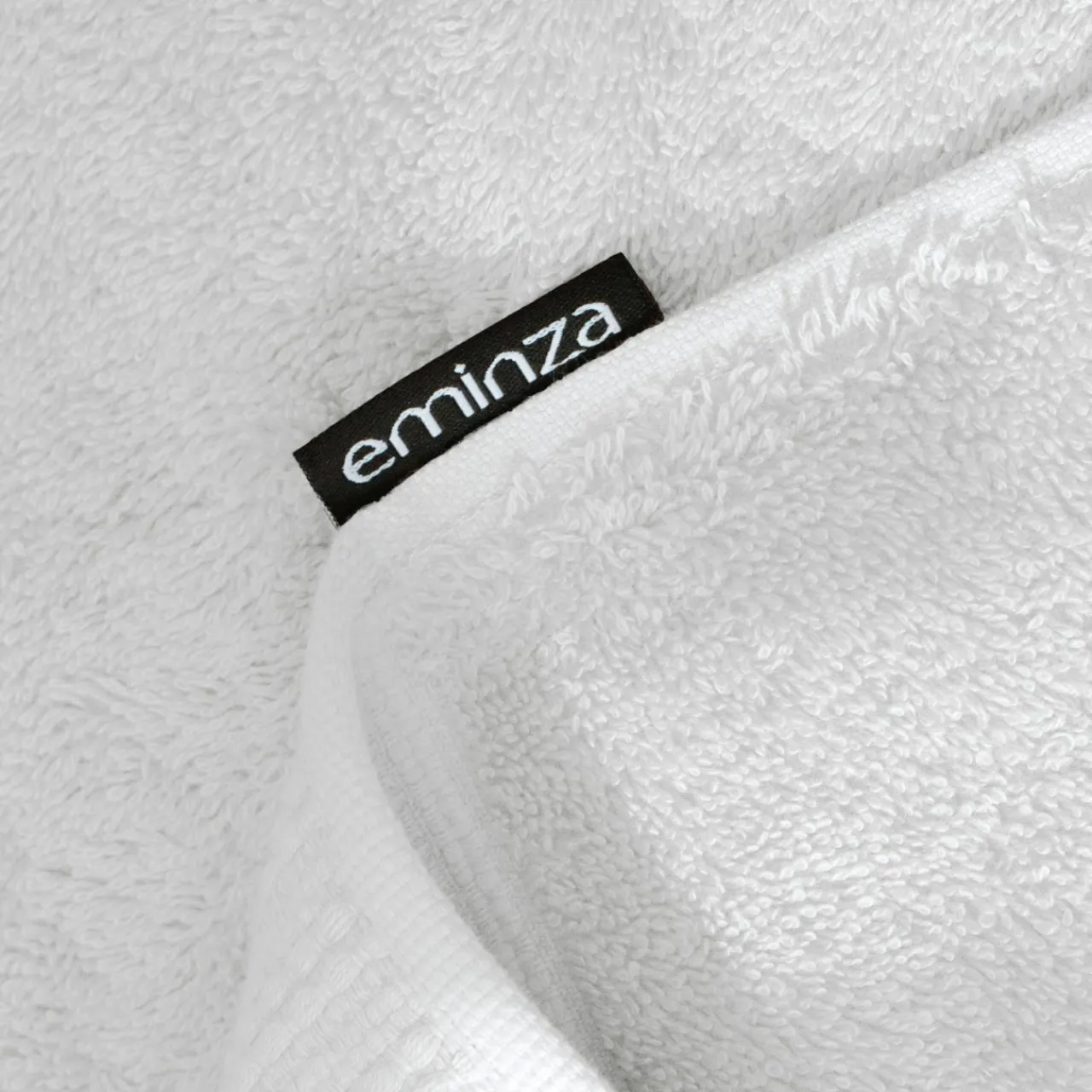 Linge De Bain|Serviette De Bain|EMINZA Serviette de bain coton bio (30 x 50 cm) Méline chantilly Blanc