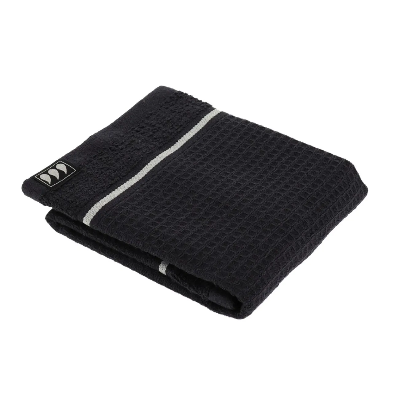 Linge De Bain|Serviette De Bain|TENDANCE Serviette de bain coton nid d'abeille (30 x 50 cm) Japandi Noir