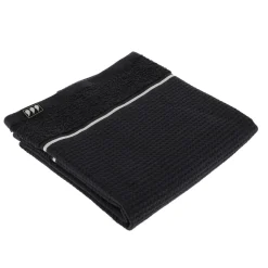 Linge De Bain|Serviette De Bain|TENDANCE Serviette de bain coton nid d'abeille (50 x 90 cm) Japandi Noir