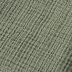 Linge De Bain|Serviette De Bain|EMINZA Serviette de bain gaze de coton (30 x 50 cm) Gaïa Vert romarin