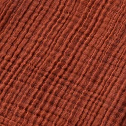 Linge De Bain|Serviette De Bain|EMINZA Serviette de bain gaze de coton (90 x 150 cm) Gaïa Terracotta