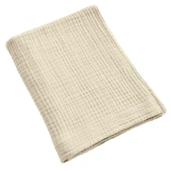 Linge De Bain|Serviette De Bain|EMINZA Serviette de bain gaze de coton (90 x 150 cm) Gaïa pampa Beige