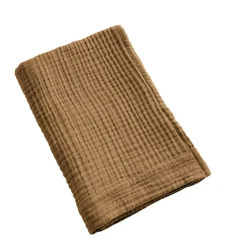 Linge De Bain|Serviette De Bain|EMINZA Serviette de bain gaze de coton (50 x 90 cm) Gaïa Camel