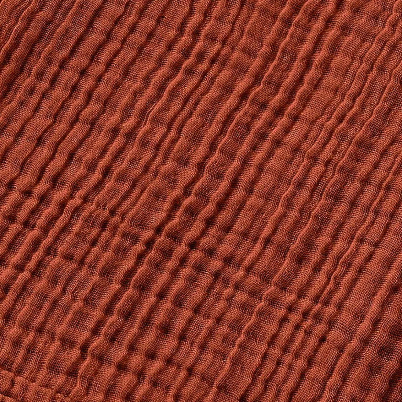 Linge De Bain|Serviette De Bain|EMINZA Serviette de bain gaze de coton (70 x 130 cm) Gaïa Terracotta