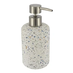 Accessoire Salle De Bain|TENDANCE Set d'accessoires salle de bain ciment Terrazzo Blanc