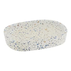 Accessoire Salle De Bain|TENDANCE Set d'accessoires salle de bain ciment Terrazzo Blanc