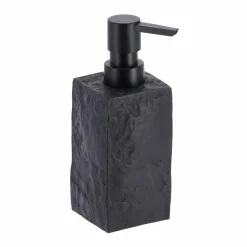 Accessoire Salle De Bain|TENDANCE Set d'accessoires salle de bain Effet Pierre Noir
