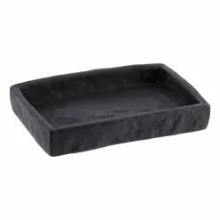 Accessoire Salle De Bain|TENDANCE Set d'accessoires salle de bain Effet Pierre Noir