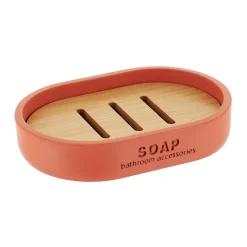 Accessoire Salle De Bain|TENDANCE Set d'accessoires salle de bain Purebamboo Terracotta