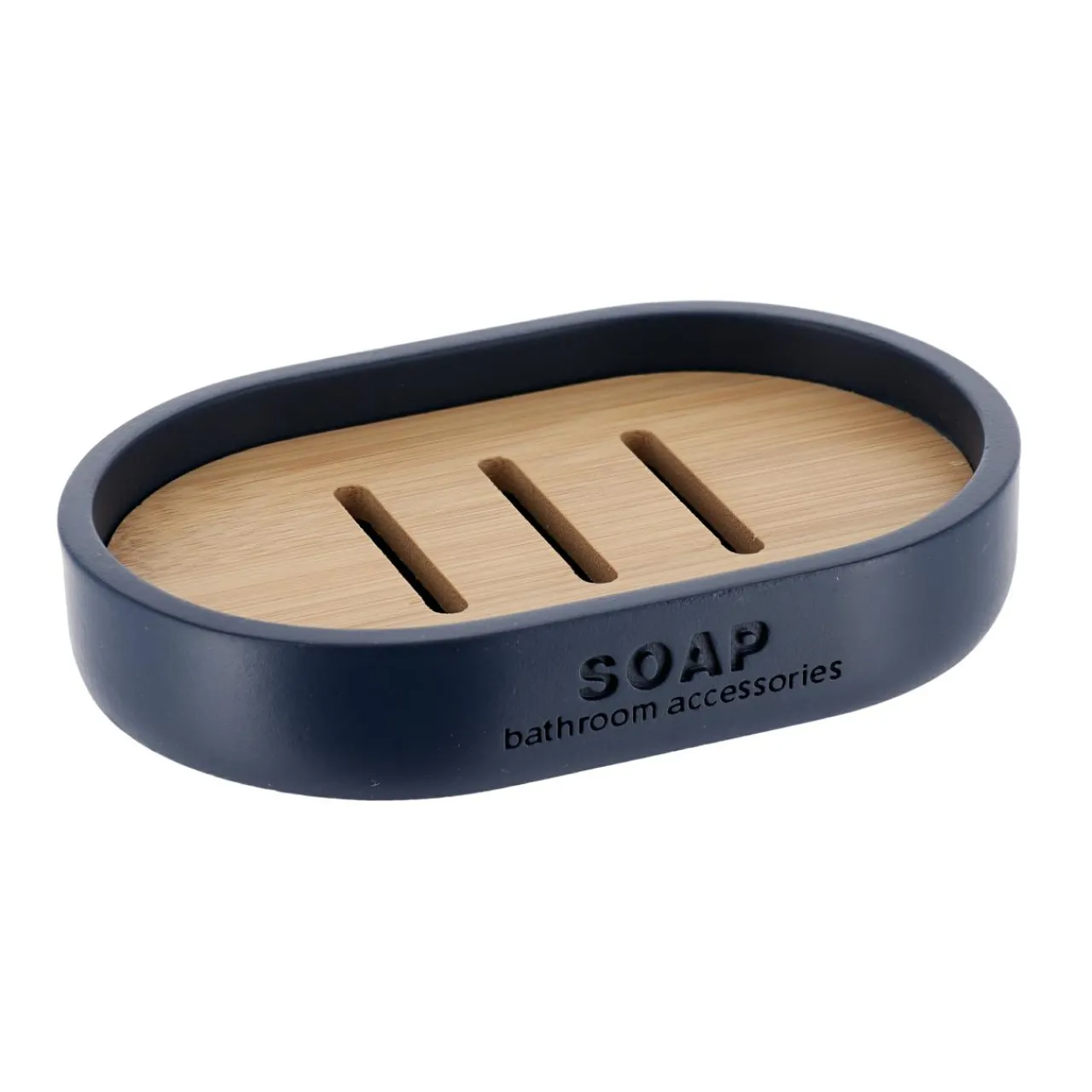 Accessoire Salle De Bain|TENDANCE Set d'accessoires salle de bain Purebamboo Bleu marine