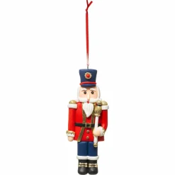 Décoration De Sapin|Feeric Lights & Christmas Soldat Casse-noisette à suspendre (H15 cm) Henri Rouge