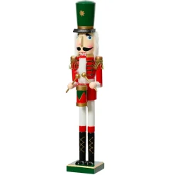 Père Noël, Animaux Et Personnage|KAEMINGK Soldat Casse-noisette en bois (H50 cm) Gaby et son tambour Impérial Multicolore