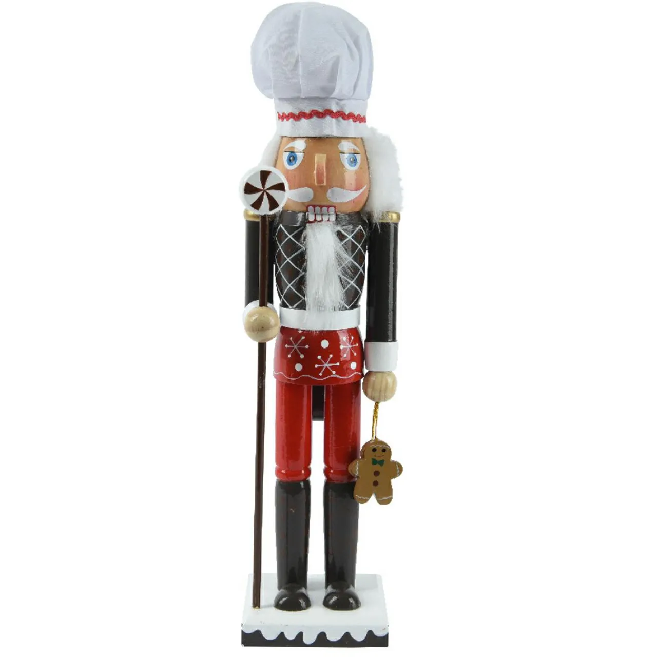 Père Noël, Animaux Et Personnage|KAEMINGK Soldat Casse-noisette en bois (H38 cm) Henri et Pain d'épices Noir