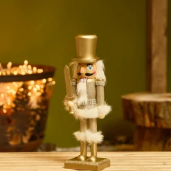 Père Noël, Animaux Et Personnage|KAEMINGK Soldat Casse-noisette en bois (H25 cm) Chevalier Champagne Or