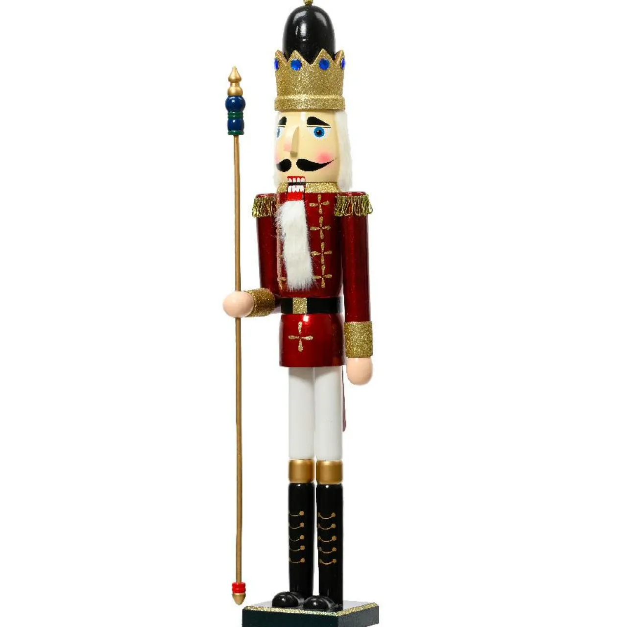 Père Noël, Animaux Et Personnage|KAEMINGK Soldat Casse-noisette en bois (H89 cm) Augustin le prince Bordeaux