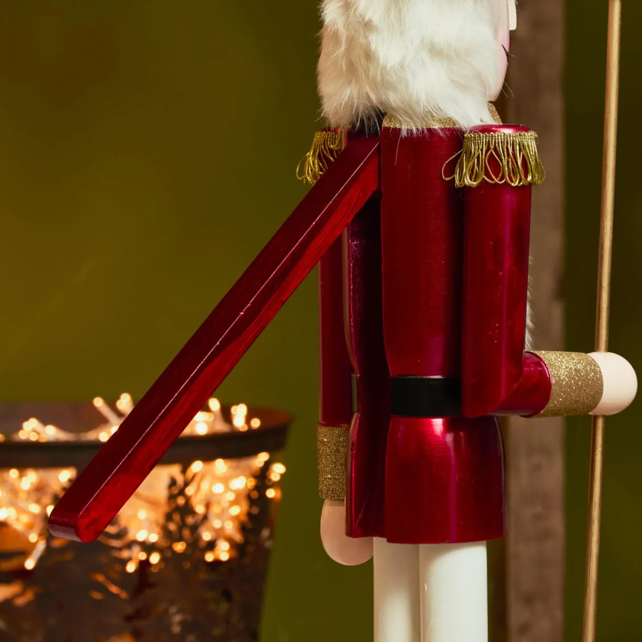 Père Noël, Animaux Et Personnage|KAEMINGK Soldat Casse-noisette en bois (H89 cm) Augustin le prince Bordeaux