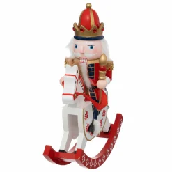 Père Noël, Animaux Et Personnage|Feeric Lights & Christmas Soldat casse-noisette (H29 cm) Cheval à bascule Rouge