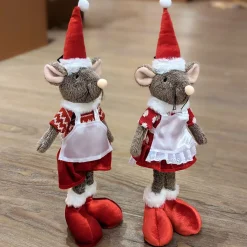 Père Noël, Animaux Et Personnage|KAEMINGK Souris de Noël (H59 cm) Milo le cuisto Rouge