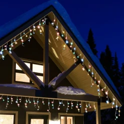 Guirlande Lumineuse|KAEMINGK Stalactite lumineuse 7,50 m 175 LED câble transparent Multicolore