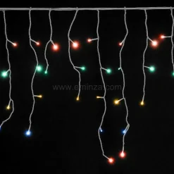 Guirlande Lumineuse|KAEMINGK Stalactite lumineuse 7,50 m 175 LED câble transparent Multicolore
