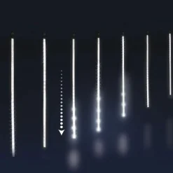 Guirlande Lumineuse|Feeric Lights & Christmas Stalactite lumineuse 6 m 210 LED Glaçons défilement Blanc froid