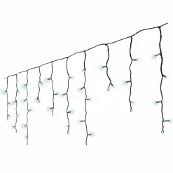 Guirlande Lumineuse|KAEMINGK Stalactite lumineuse 5 m 119 LED câble noir Stars Blanc froid Blanc Froid - câble noir